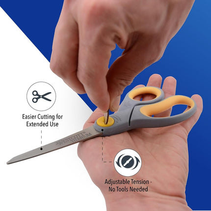 ACME 13901 Titanium Straight Scissors 8" 2/Pkg , Grey