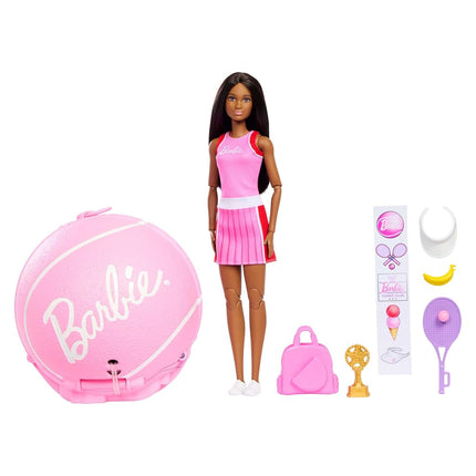 Barbie Team Roll and Reveal Tennis Player Doll and