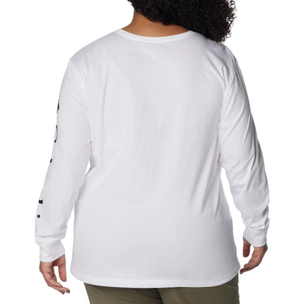 Columbia Women's North Cascades Long Sleeve Tee, White/Gem Columbia, X-Small