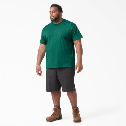 Dickies Men's Heavyweight Crew Neck Short Sleeve Tee T-Shirt, Green Heather, S