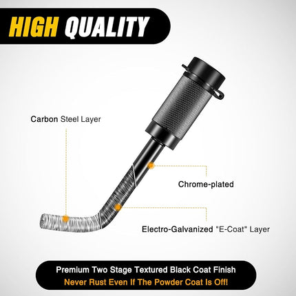 Nilight Trailer Hitch Lock Pin 1/2" & 5/8" Locking Receiver Hitch Pin Keyed Unique Weatherproof Anti-Theft Lockable Fits 2" 2-1/2" & 1-1/4"Receiver Tow Truck Boat Bike Truck Black