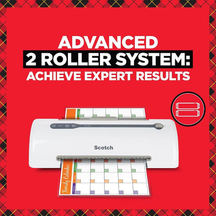 Scotch Rapid Thermal Laminator, Ready in 1 Minute, Never Jam Technology Automatically Prevents Misfed Items, 9 inch, Includes 2 Pouches (TL909X-EF)