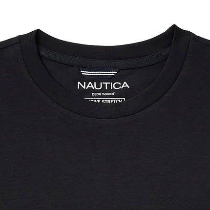 Nautica Men's Big and Tall Solid Pocket T-Shirt, True Black, 1X