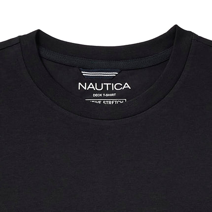 Nautica Men's Solid Crew Neck Short Sleeve T-Shirt, True Black, XXXXXL