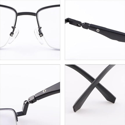 Photochromic Progressive Multifocus Reading Glasses W/Spring Hinges 180° Transition Multifocal UV400 Sunglasses Sun Readers Blue Light Blocking Computer Eyeglasses Anti Glare Presbyopia for Men Women