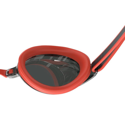 Speedo Vanquisher 2.0 Mirrored Anti-Fog Swim Swimming Competition Goggle, Red