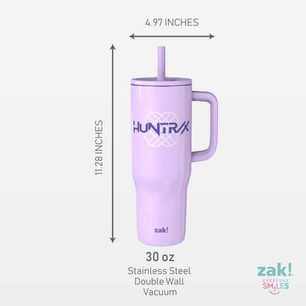 Zak Designs Kpop Demon Hunters Gobelet de voyage Sutton pour les déplacements, 887 ml en acier inoxydable avec isolation sous vide, paille en silicone et poignée de transport pour boissons froides (Huntrix)