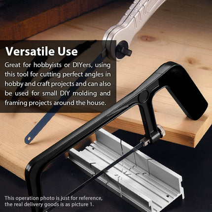 FIRSTINFO H5406 Mini Hand Planer Set with Aluminum Miter Box and Lightweight Hacksaw for Woodworking/Trimming/Wood Planning