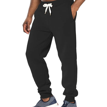 Southpole Men's 1570 Basic Active Fleece Jogger Sweatpants, Black, 5XL Big