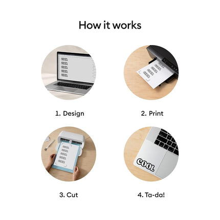 Cricut Printable Vinyl, Transparent, 8.5" x 11" (40)