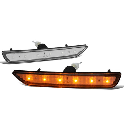 DNA Motoring BL-FM10-LED-CH Clear Lens LED Front Side Markers [For 10-14 Ford Mustang]