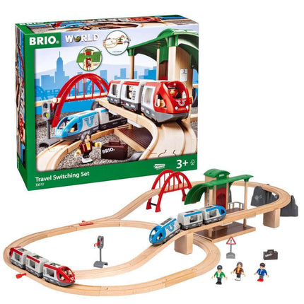 BRIO World Travel Switching Set Wooden Railway – B