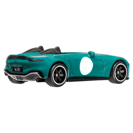 Hot Wheels Premium Car Culture Collectible Toy Car, 1:64 Scale Die-Cast Aston Martin V12 Speedster with Real Riders Tires, HKC78