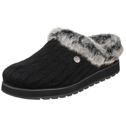Skechers Women's Keepsakes ICE Angel Slipper, Black-Grey, 2.5 UK