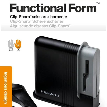 Fiskars Clip-Sharp Scissors Sharpener, Total Length: 4 cm, Plastic, 1000812