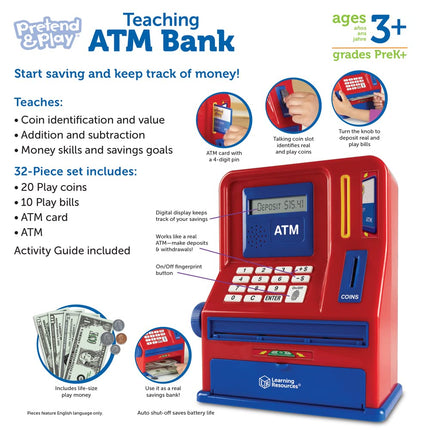 Pretend And Play Teaching Atm Bank