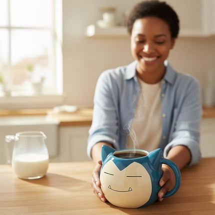 Silver Buffalo Pokémon Snorlax Face, 3D Sculpted Mug, 20oz