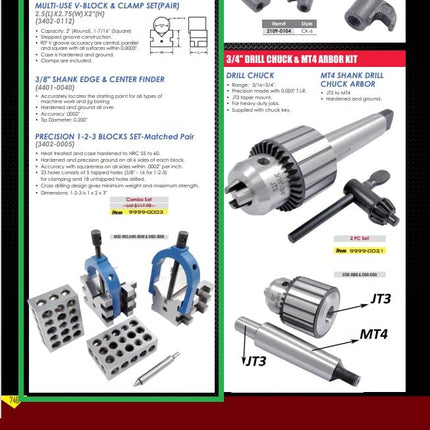 HHIP 4401-0040 Combo Edge and Center Finder, 3/8" Shank