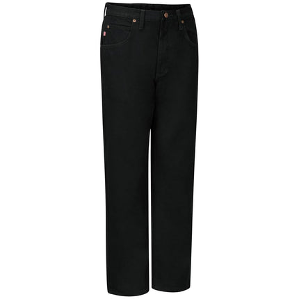 Red Kap Men's Relaxed Fit Jean, Prewashed Black, 52x34