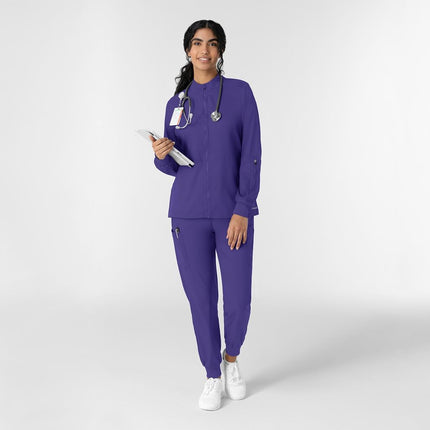 WonderWink womens Jacket, Grape, 3X