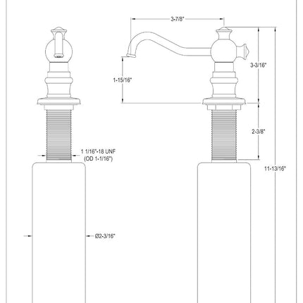 Kingston Brass SD7605 Vintage Soap Dispenser, Oil Rubbed Bronze