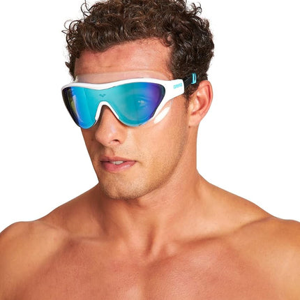 ARENA Unisex's The ONE MASK Mirror Goggles, Blue-White-Black, One Size