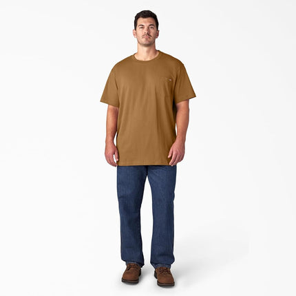 Dickies Men's Short Sleeve Heavyweight Crew Neck Tee, Brown Duck, Large