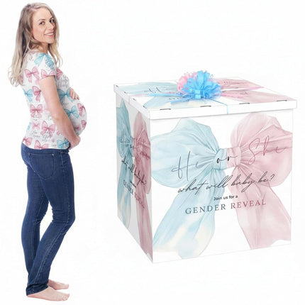 AmazingSpark 28in Giant Gender Reveal Gift Box Kit