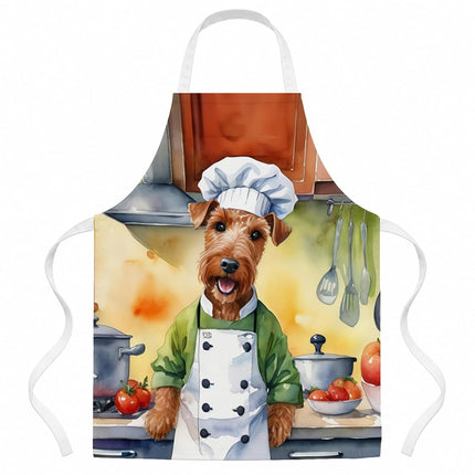 Caroline's Treasures Irish Terrier The Chef Apron Cooking Kitchen Server Baking Crafts Gardening for Adult Women Men, Unisex, Large, Multicolor
