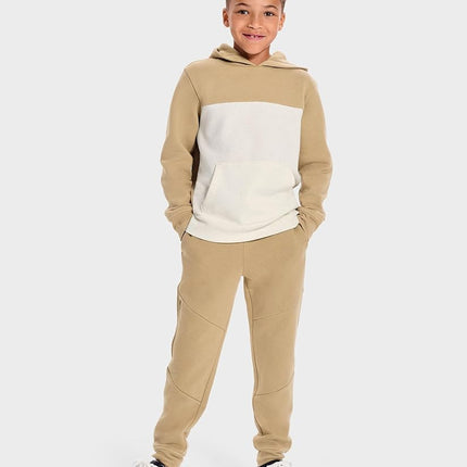 The Children's Place Pantalones de jogger de vellón activos para niños, Sierra Tan, Small