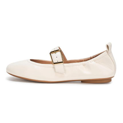 Cole Haan Women's Graclyn Mary Jane Ballet Flats, Ivory Leather, 4 UK