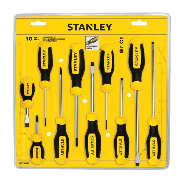 10-Pc. Standard Fluted Screwdriver Set - STHT60799