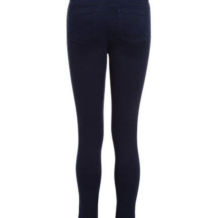 Nautica Girls' School Uniform Twill Skinny Pants, Comfortable Stretch Material, Wrinkle & Fade Resistant, Navy Sateen, 12