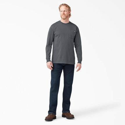 Dickies Men's Big-Tall Long Sleeve Heavyweight Crew Neck, Charcoal, XXX-Large/Tall