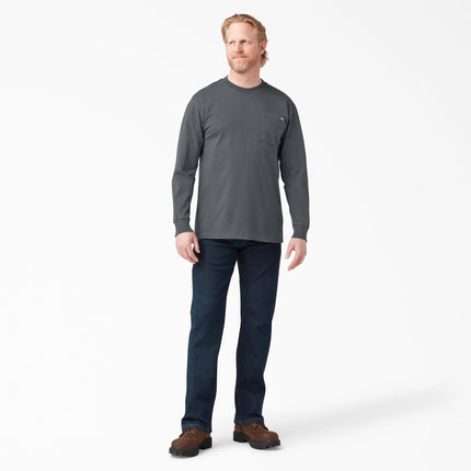 Dickies Men's Big-Tall Long Sleeve Heavyweight Crew Neck, Charcoal, XXX-Large