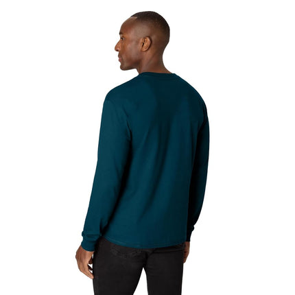 Hanes Mens Beefy-t Long Sleeve Henley-shirts, Petro Teal, M UK