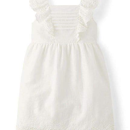 Gymboree Girls' and Toddler Sleeveless Dresses, Simply White, 4T