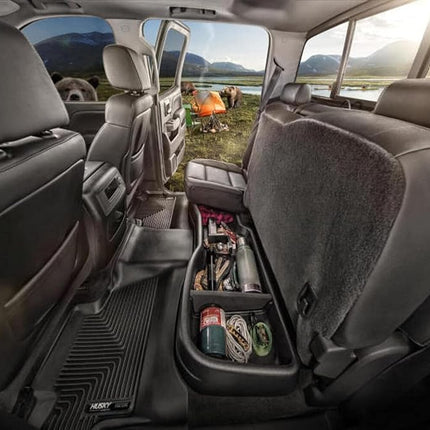 Husky Liners Gearbox - Under Seat Storage Box | Fits 2019-2024 Dodge Ram 1500 Classic Crew w/ 60/40, 2002-2018 Dodge Ram 1500 Crew Cab - Black, 1 Pc. | 09401