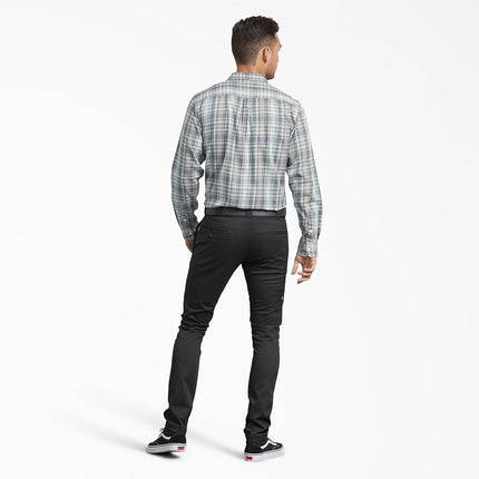 Dickies Mens Skinny Fit Work Pants, Black, 38W x 30L