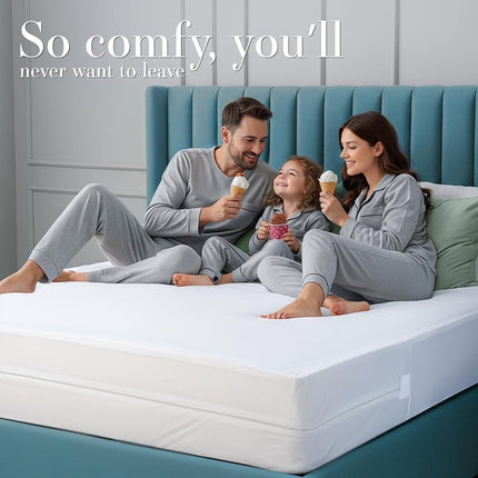 Utopia Bedding Zippered Mattress Encasement, Six-Sided Absorbent Cover, Waterproof Protector, Bed Bug & Dust Mite Proof (Queen)
