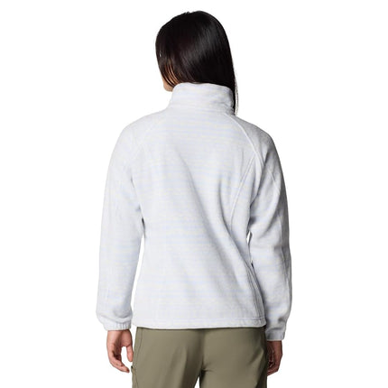 Columbia Women's Benton Springs Printed Full Zip, Snowdrift Madras Tonal, XXL