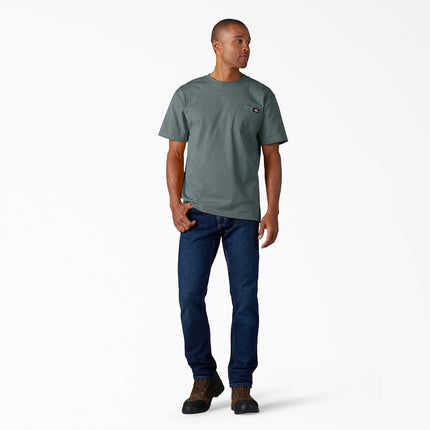 Dickies Men's Heavyweight Crew Neck Short Sleeve Tee T-Shirt, Smoke Blue, S