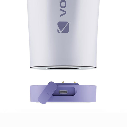 VOLTRX ChillMix Shaker Bottle Insulated Stainless Steel - USB C Rechargeable Electric Protein Shake Mixer, Shaker Cups for Protein Shakes and MealReplacement,(Misty Lilac)
