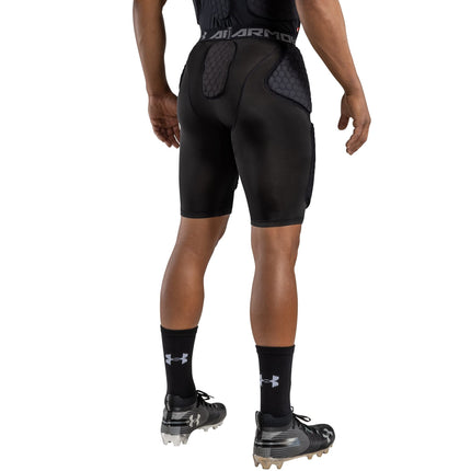 Under Armour Gameday Pro 5-Pad Football Compression Girdle, Shorts with UA HeatGear & McDavid HEX Technology, Moisture Wicking Protection (Youth)
