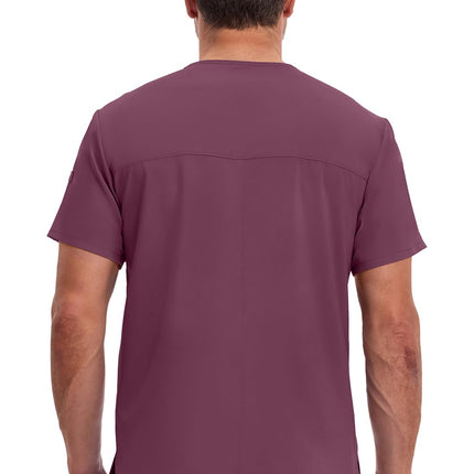 Dickies EDS Essentials Top Sanitario de Hombre con Cuello en V Color Liso Talla XL Vino