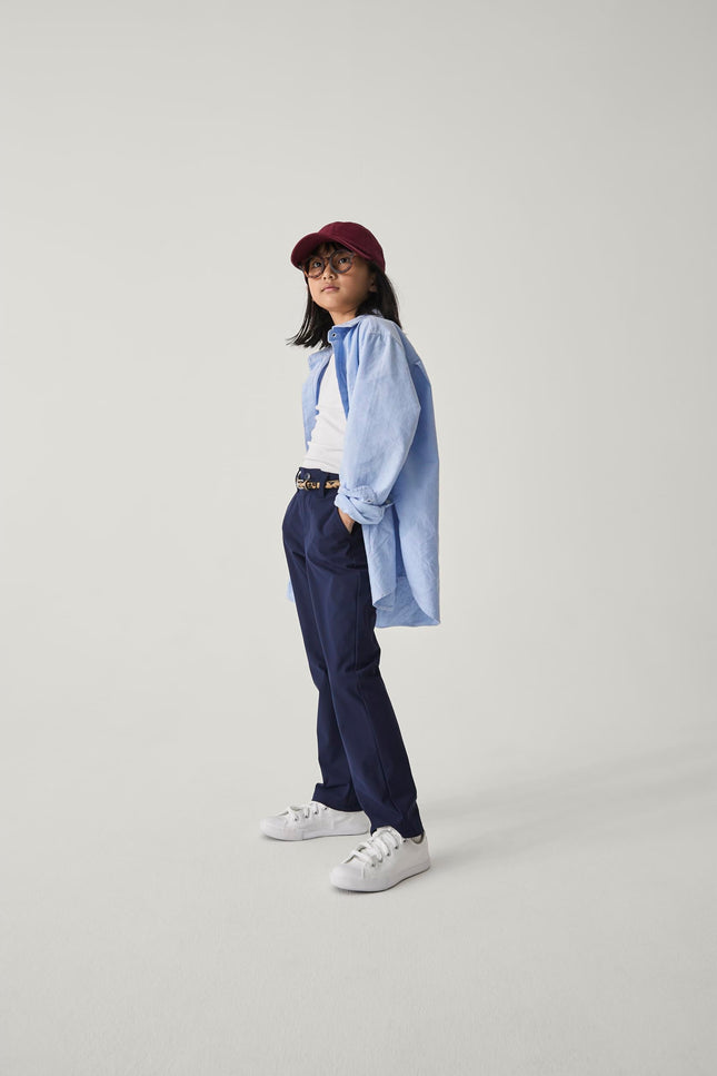 Pantalon chino large uniforme pour filles The Children's Place, couleur Tidal, taille 8