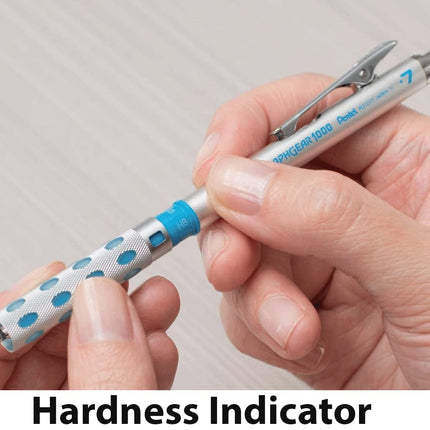 Portaminas Pentel GraphGear 1000 - Portaminas de dibujo automático - Mina de 0.7mm - Incluye 50 recargas de minas y 4 recargas de gomas de borrar