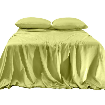 Elegant Comfort Luxurious 4-Piece Silky Satin Shee