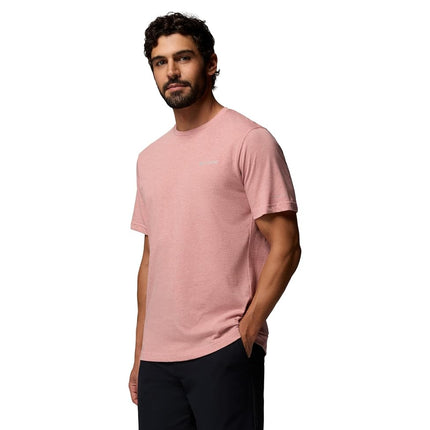 Columbia Men's Thistletown Hills Short Sleeve, Washed Red/Heather, XS