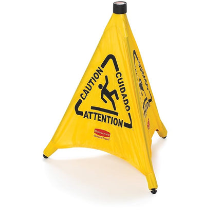 Rubbermaid Commercial Products Wet Floor Pop Up Safety Cone Yellow FG9S0000YEL